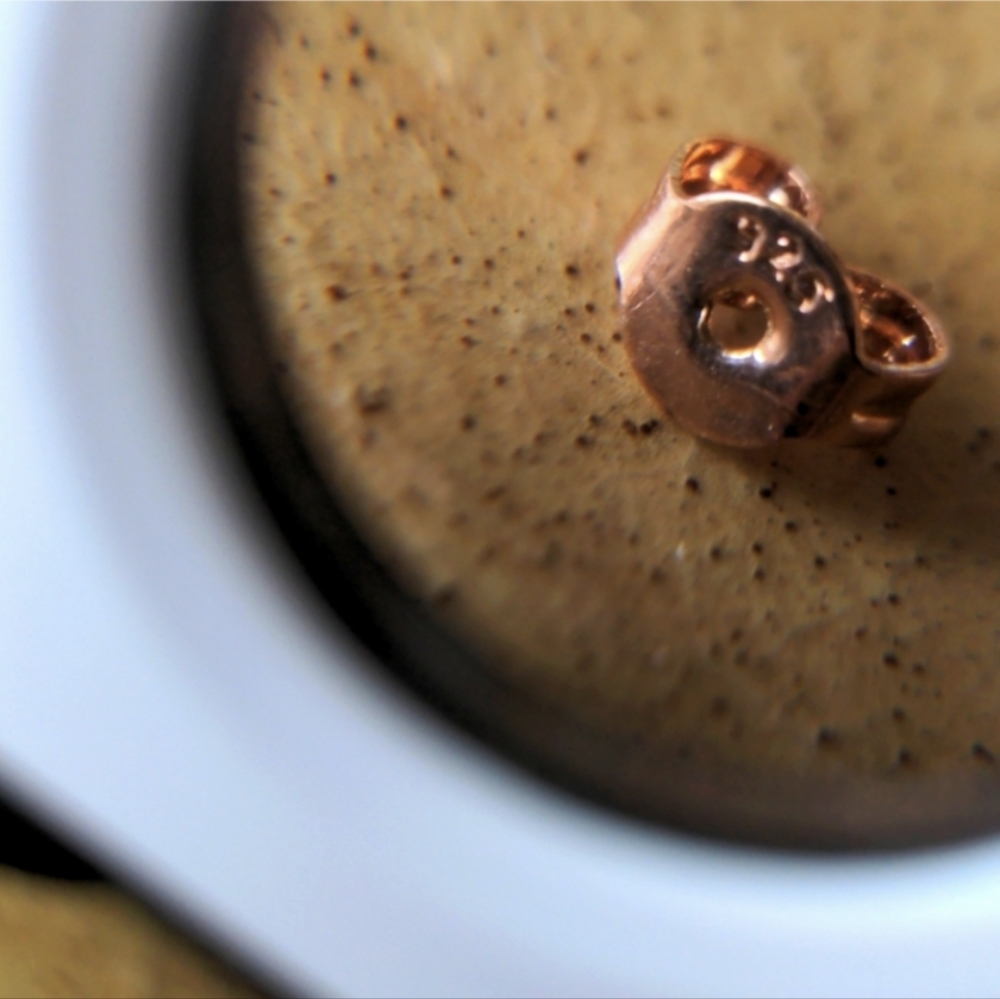 925 sterling silver dangle earrings with natural pearls, 14K rose gold plated - Picture 7 of 9